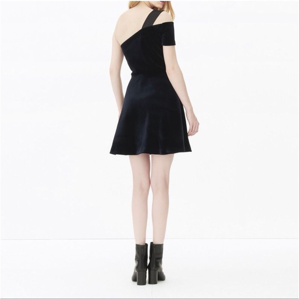 Sandro Velvet Dress Navy size 3 - Picture 2 of 11